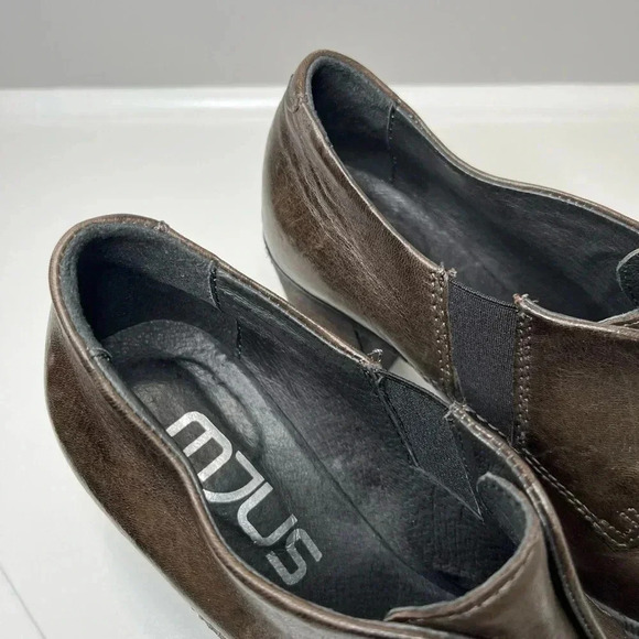 Mjus Italian Leather Slip On Brown Bootie - Picture 8 of 13